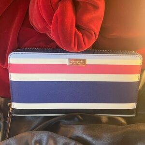 NWOT Kate Spade zip around wallet! Pristine condition!